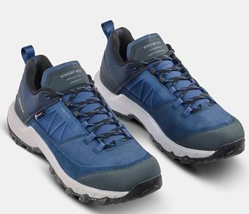 Chaussures de randonnee impermeables pour homme mh500 bleues